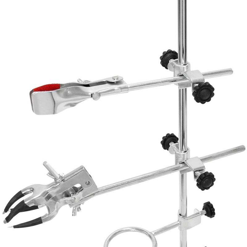 Wisamic Chemistry Laboratory Stand Set with 2 Retort Rings (Dia. 2.2/2.6 inch), Flask Clamp (Dia 1.77 inch), Lab Clamp Retort (Dia 3.15 inch), 2 Boss Head, Support Stand and Rod - Image 4
